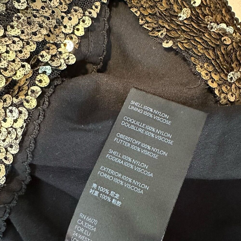 Maeve Anthropologie Gold All Over Sequin Embellished Midi Skirt Women Small Glam - Picture 7 of 8